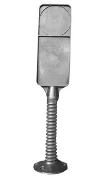 Flexibler Pfosten 1000 mm Schwarz, mit einem Schild